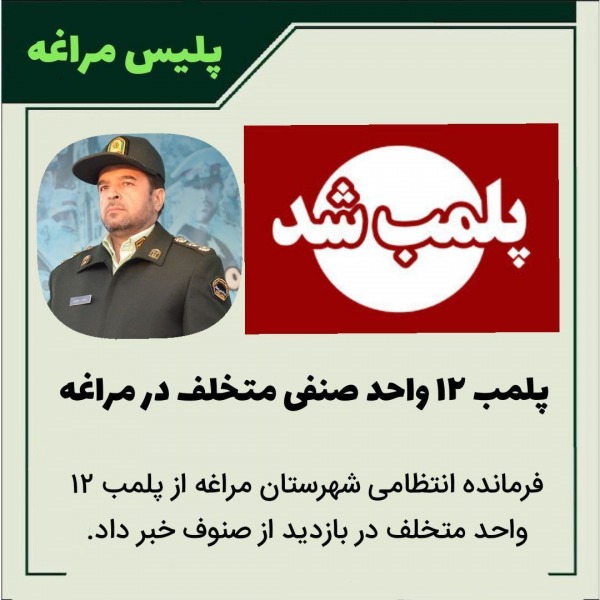 پلمب ۱۲ واحد صنفی متخلف در مراغه