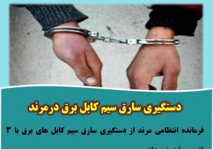دستگیری سارق سیم کابل برق درمرند