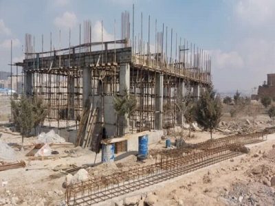 پروژه ۵۴۰ متر مربعی کلینیک گل و گیاه در مرحله اجرای اسکلت بتنی