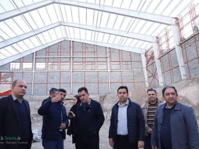نصب روزشمار برای بهره برداری از پروژه استخر شهید تجلایی در ۲۹ بهمن سال جاری