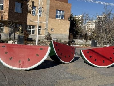 نصب المان‌های مخصوص شب چله در تفرجگاه “ائل‌گولی”