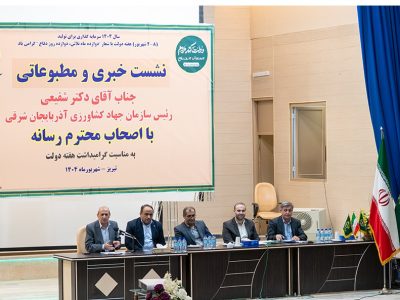 افتتاح ۶۰ پروژه کشاورزی در آذربایجان شرقی با اعتبار ۴.۳ هزار میلیارد تومان