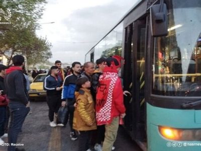 سرویس دهی ناوگان اتوبوسرانی تبریز به ورزشگاه یادگار امام (ره) برای تماشاگران بازی تراکتور – استقلال