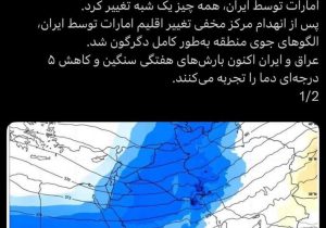 تلاش ناموفق برای نابودی آب و هوای ایران توسط مرکز مخفی آمریکایی در امارات